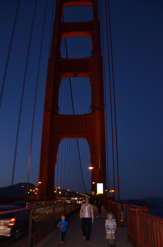 Our sunset walk across Golden Gate Bridge.