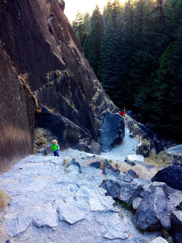 Lola being a real little trooper and hiking her way up!