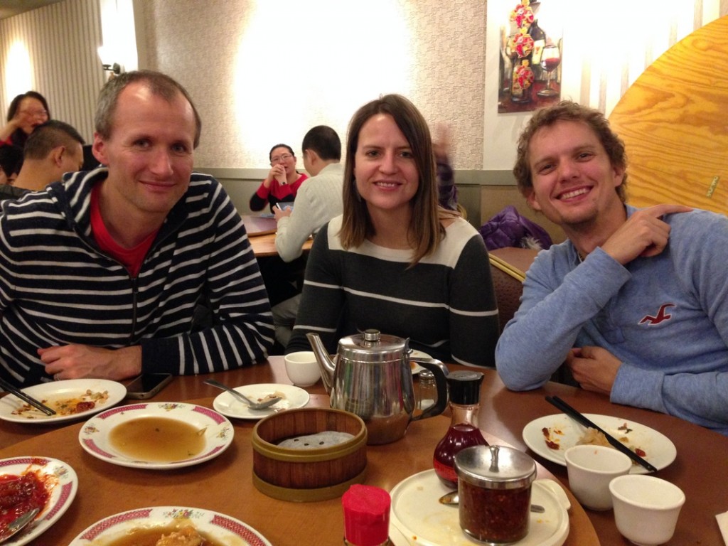 Marcin, Cath and Shaun ... Chinese for dinner after attending the Chinese New Year celebration.