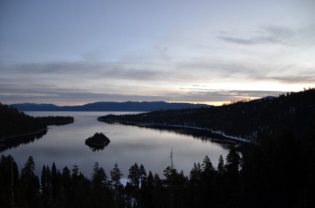 Lola's 'fish' cove on Tahoe Lake.