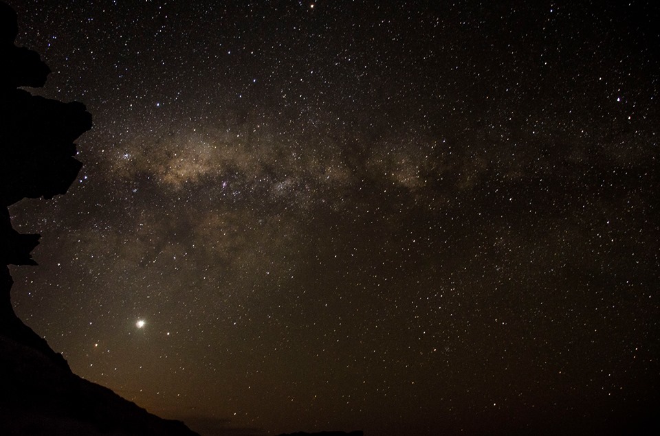 The milky way from the top of Tafelberg